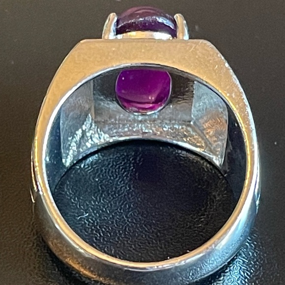 Purple amethyst S925 silver gemstone ring - Picture 4 of 10